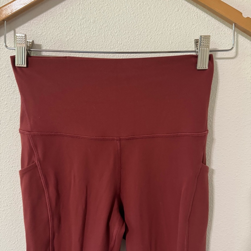Lululemon Align High-Rise Pant with Pockets 25" Mulled Wine Workout Gym-6 - Picture 4 of 8